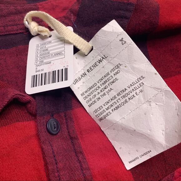 Urban Renewal Recycled Flannel in Red - Picture 6 of 8
